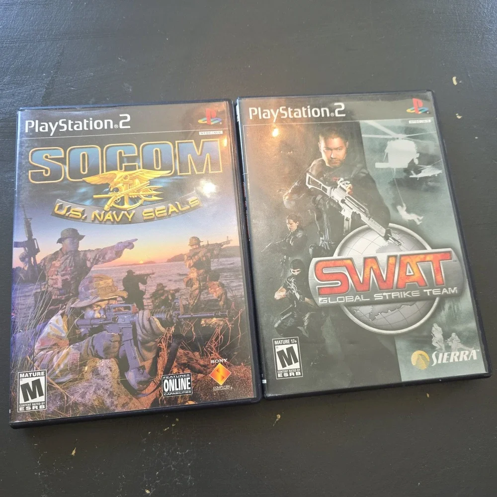 PS2‎ Game Bundle SOCOM US Navy Seals & SWAT Global Strike Team PlayStation 2 Lot